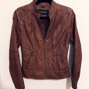 *GUESS faux leather jacket*